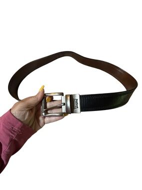 Levi's Two-Tone Brown and Black Reversible Leather Belt